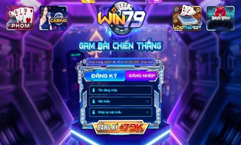 Bắt đầu đăng ký bằng cách truy cập vào địa chỉ win79